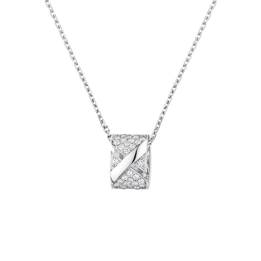 [BLUE TEARS]LIENS EVIDENCE DIAMOND PAVED NECKLACE