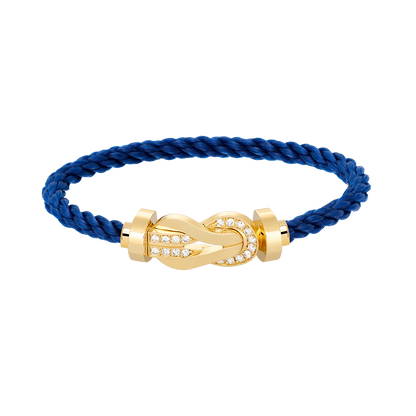 [BLUE TEARS]CHANCE LARGE 8 FIGURE BUCKLE HALF DIAMOND BRACELET GOLD