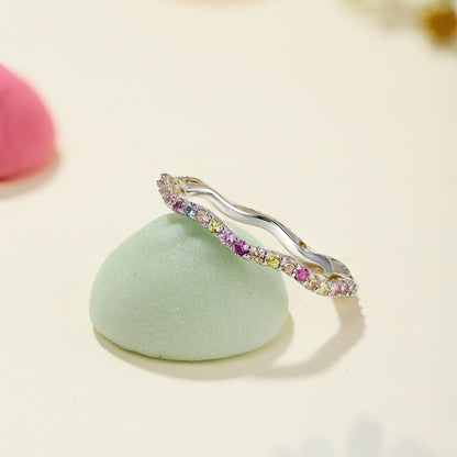 [Nova Jewelry]Dainty Colorful Round Cut Party Ring