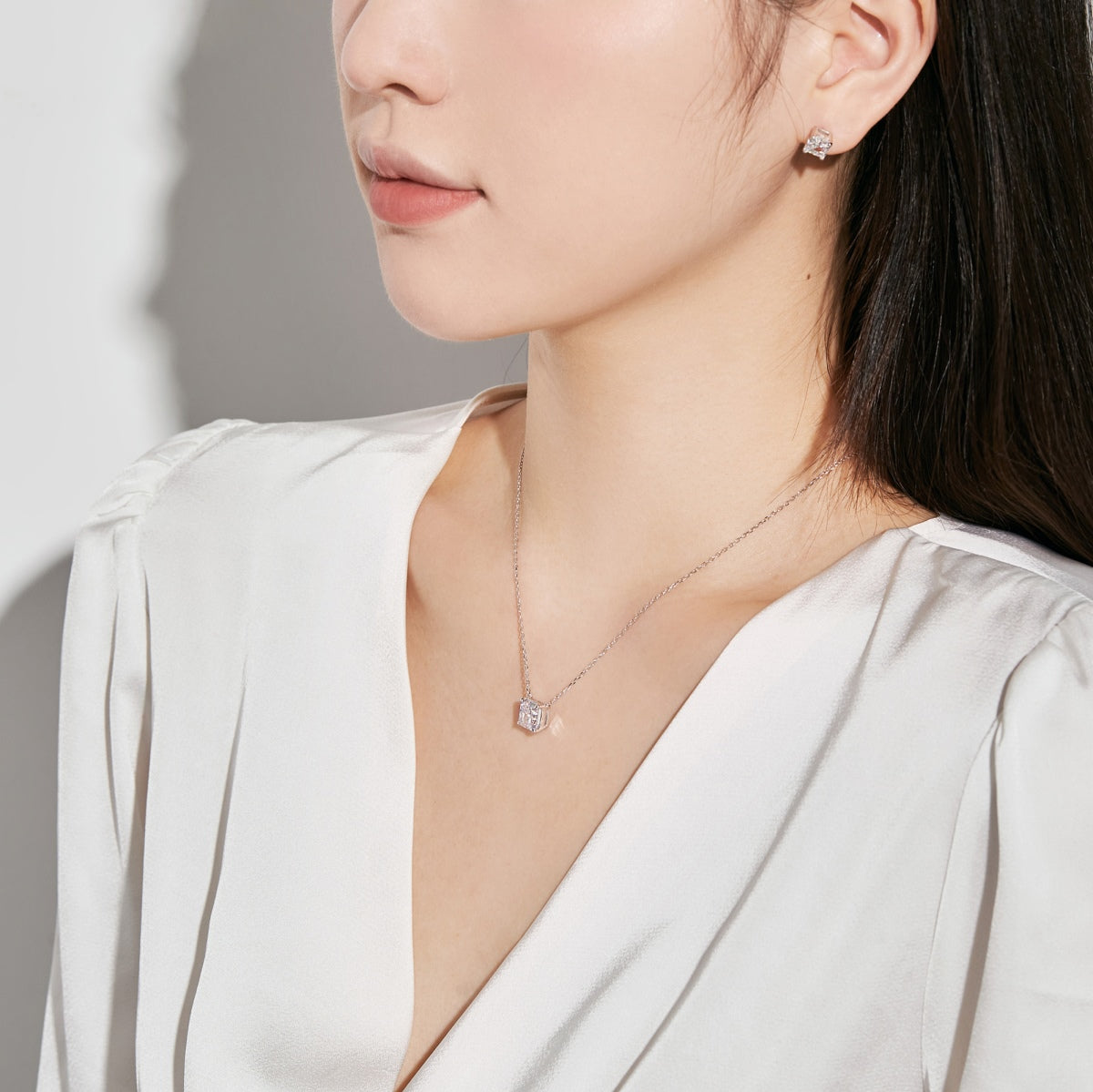 [Nova Jewelry]1.0 Carat Radiant Princess Cut Wedding Earrings