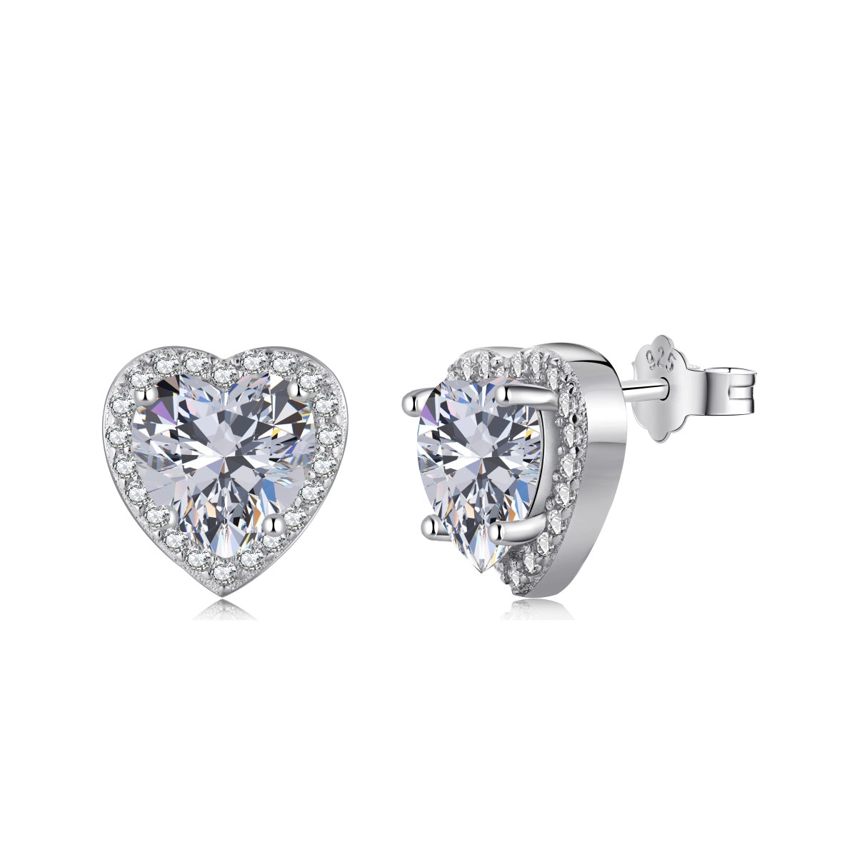 [Nova Jewelry]Sparkling Heart Shape Lover Earrings
