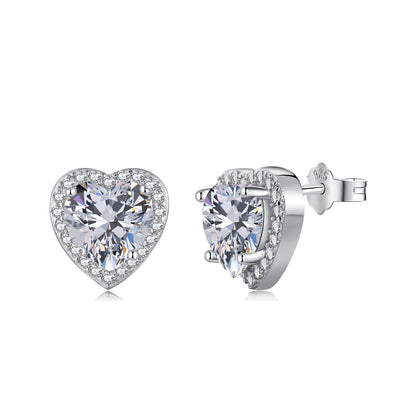[Nova Jewelry]Sparkling Heart Shape Lover Earrings