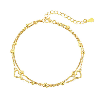 [Nova Jewelry]Dainty Double Layer Love Heart Bracelet
