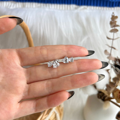 [Nova Jewelry]Double Heart-Shape Classic Princess Style Earrings