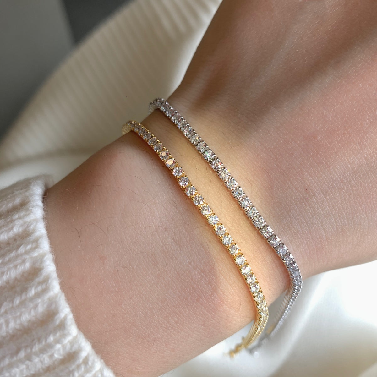[Nova Jewelry]Radiant Shinning Princess Cut Tennis Bracelet