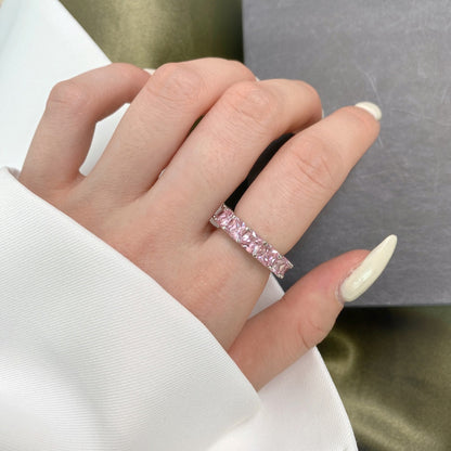 [Nova Jewelry]Elegant Princess Cut Tennis Ring