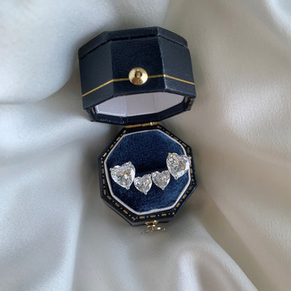 [Nova Jewelry]Double Heart-Shape Classic Princess Style Earrings