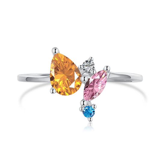 [Nova Jewelry]Radiant Colorful Multi Cut Daily Ring