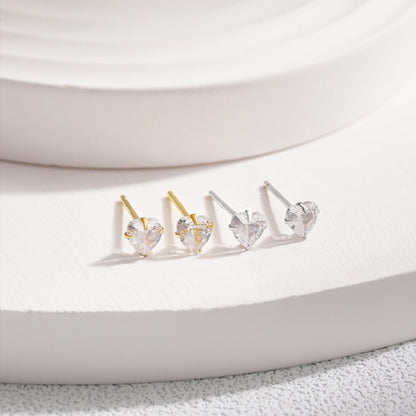 [Nova Jewelry]Sparkling Heart Shaped Simple Earrings