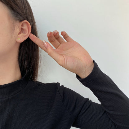 [Nova Jewelry]Sparkling Colorful Round Shape Earrings