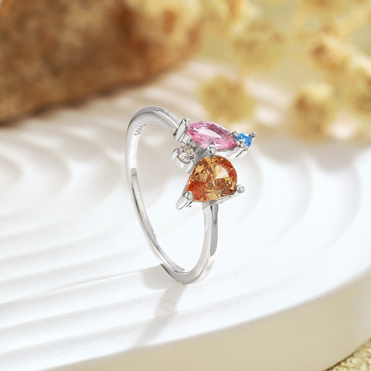 [Nova Jewelry]Radiant Colorful Multi Cut Daily Ring