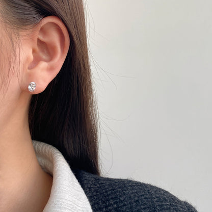 [Nova Jewelry]Oval Classic Dignified Elegant Earrings