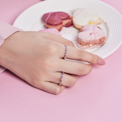 [Nova Jewelry]Sparkling Colorful Round Cut Tennis Ring