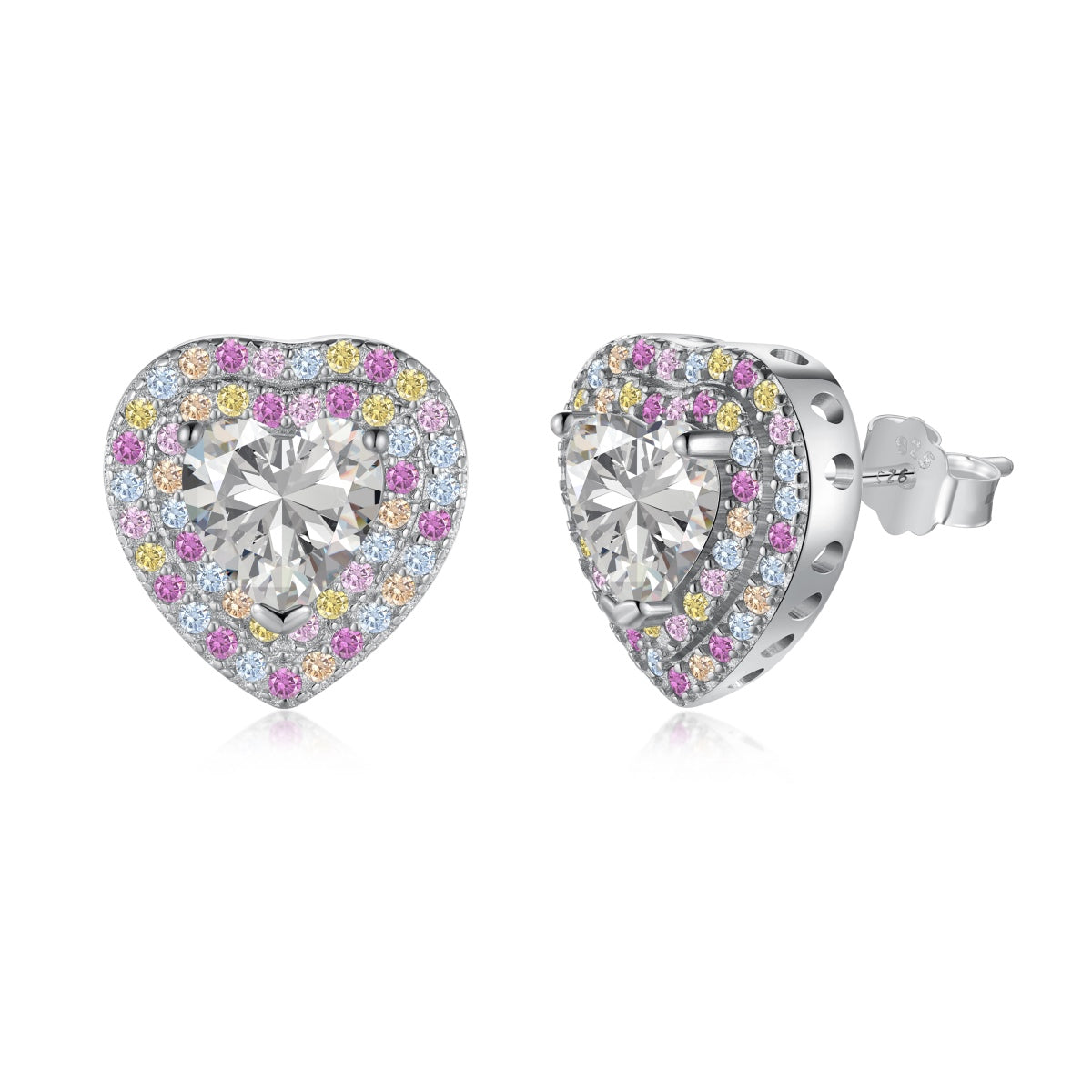 [Nova Jewelry]Dazzling Heart Shape Lover Earrings