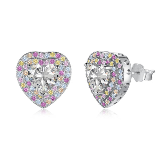 [Nova Jewelry]Dazzling Heart Shape Lover Earrings