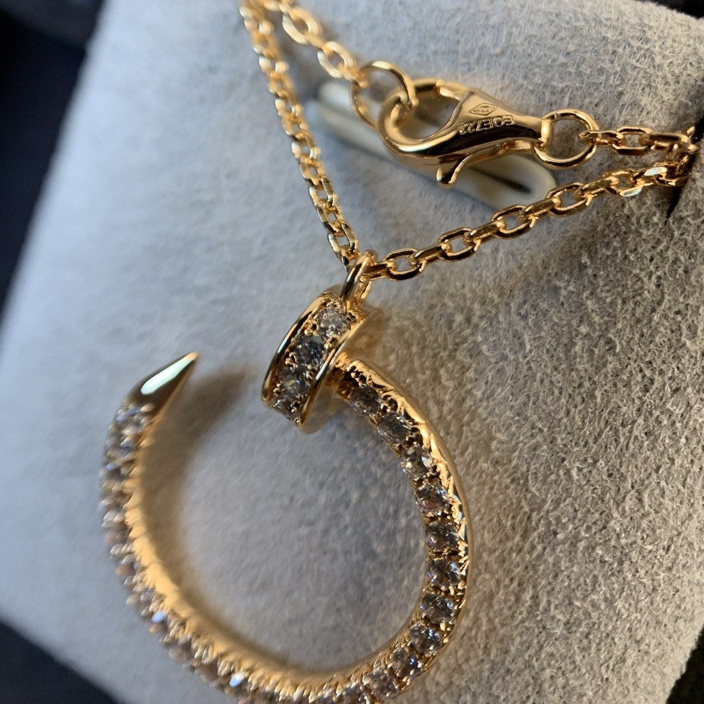 [BLUE TEARS]JUSTE NECKLACE PINK GOLD DIAMONDS