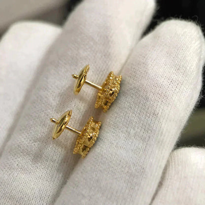 [BLUE TEARS]CLOVER MINI 9.5MM MALACHITE  EARRINGS