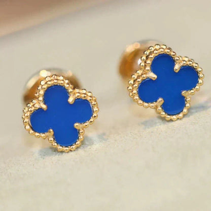 [BLUE TEARS]CLOVER MINI 9.5MM TURQUOISE EARRINGS