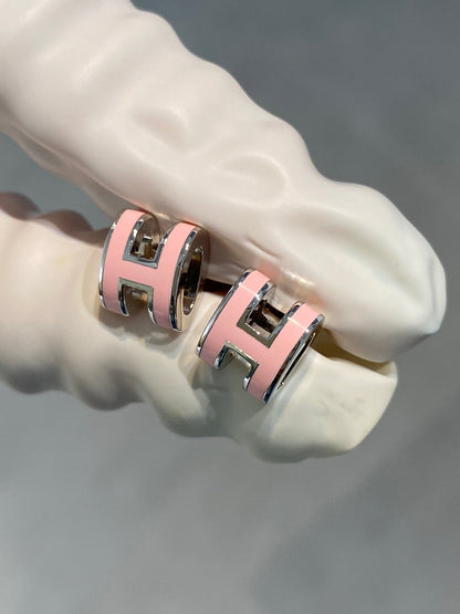 [BLUE TEARS]MINI POP H SILVER EARRINGS PINK