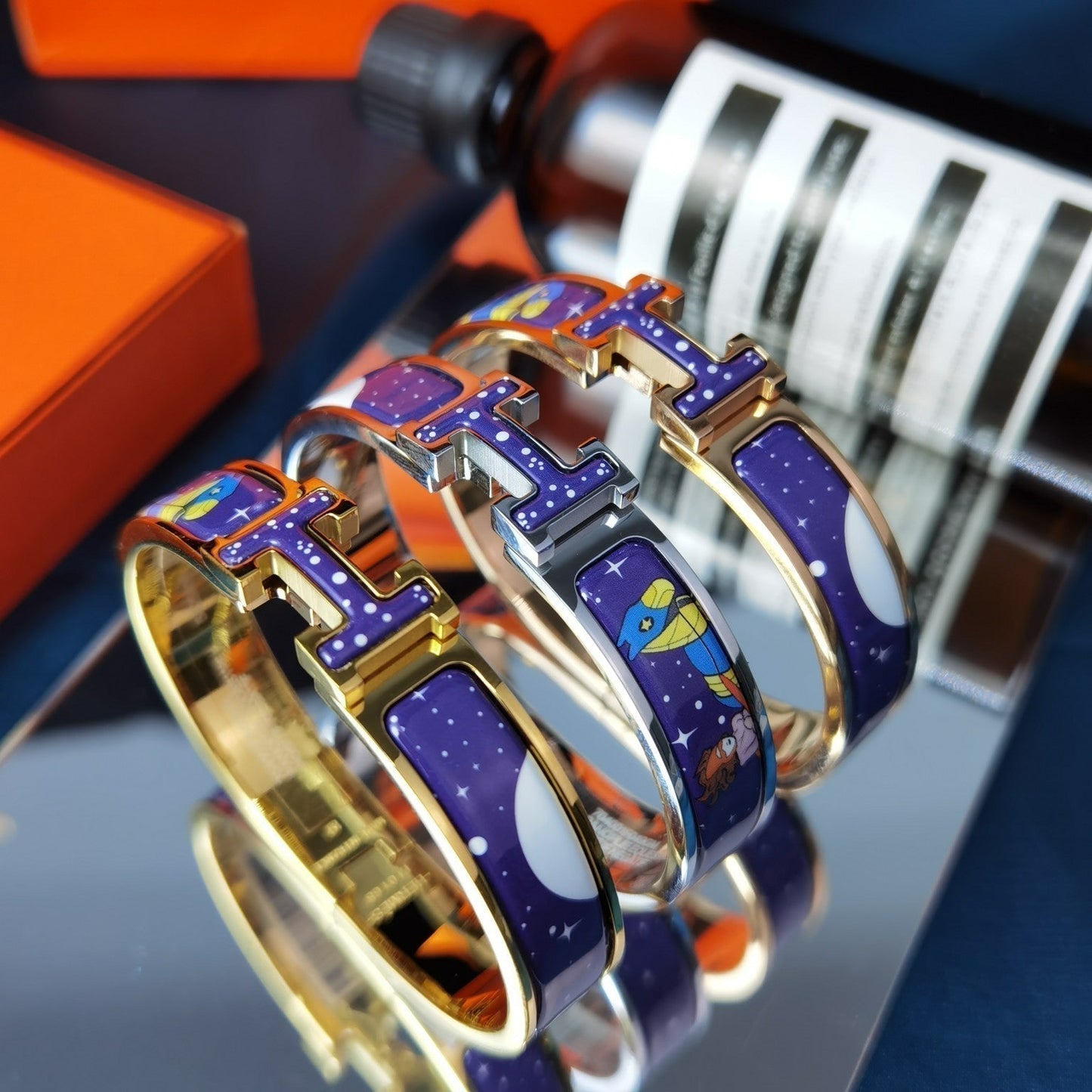 [BLUE TEARS]H STAR AND MOON BRACELET 12MM