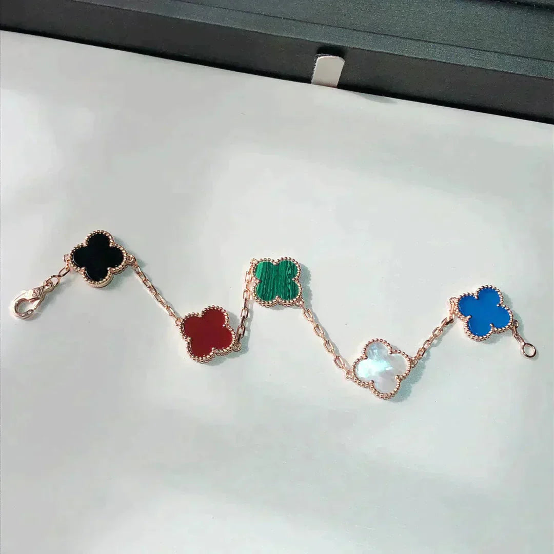 [BLUE TEARS]CLOVER 5 MOTIFS MULTICOLOR  BRACELET