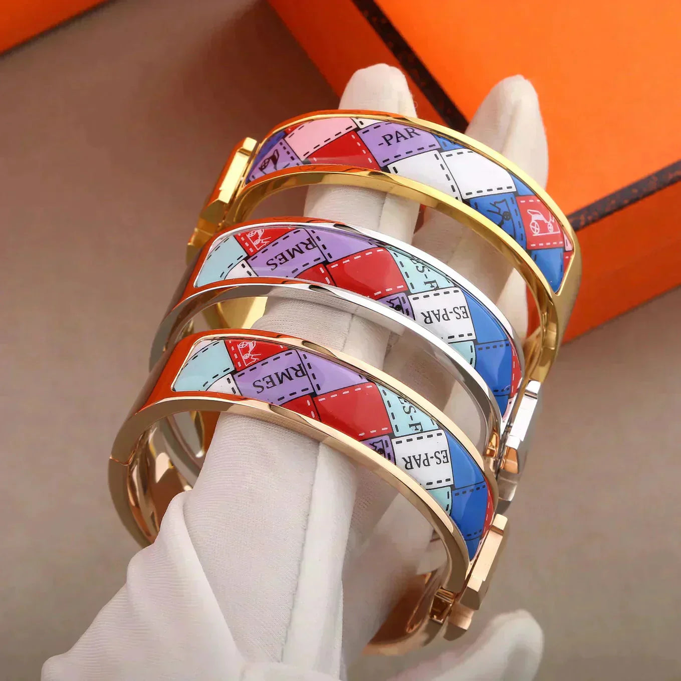 [BLUE TEARS]H BRACELET DOTTED BORDER 12MM