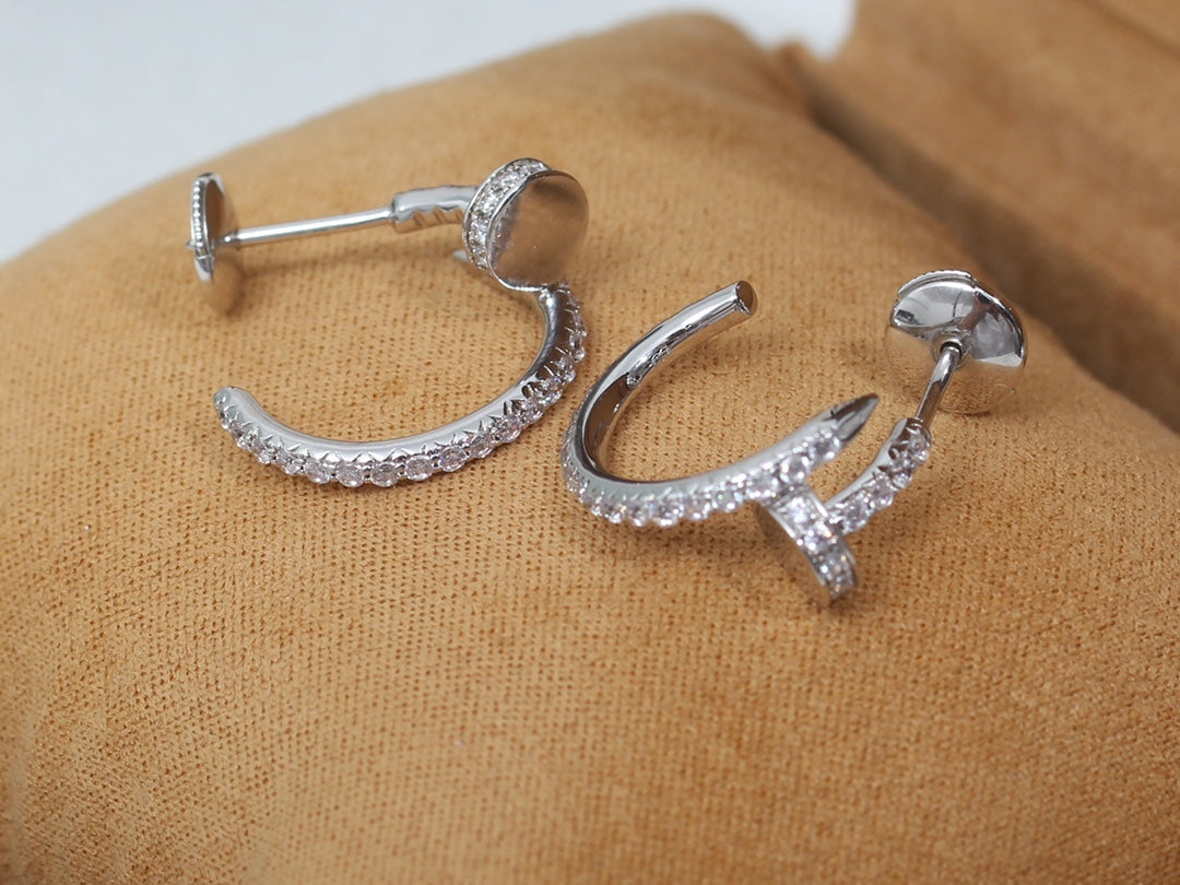 [BLUE TEARS]JUSTE EARRINGS 12.75MM SILVER DIAMOND