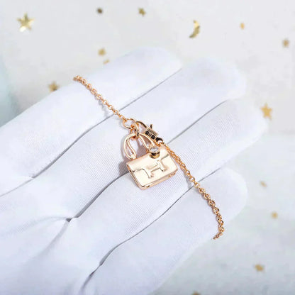 [BLUE TEARS]AMULETTE PEDANT ROSE GOLD NECKLACE