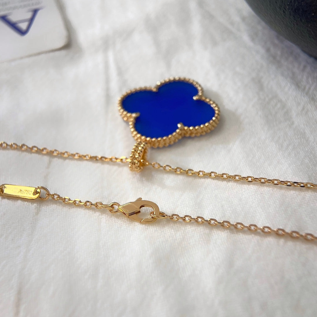 [BLUE TEARS]CLOVER 25MM NECKLACE TURQUOISE ROSE GOLD