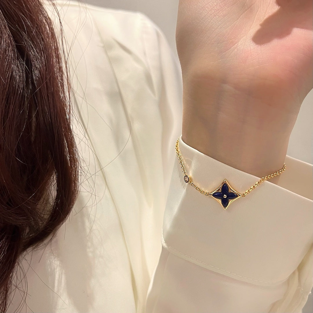 [BLUE TEARS]COLOR STAR PINK GOLD DIAMOND BRACELET