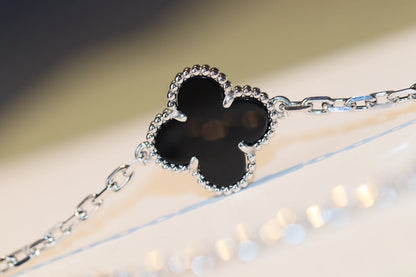 [BLUE TEARS]CLOVER 20 MOTIFS ONYX DIAMOND SILVER
