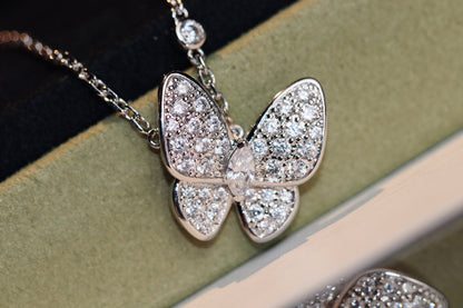 [BLUE TEARS]BUTTERFLY DIAMOND NECKLACE