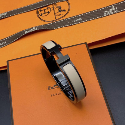 [BLUE TEARS]H BRACELET 12MM BLACK BEIGE CERAMIC