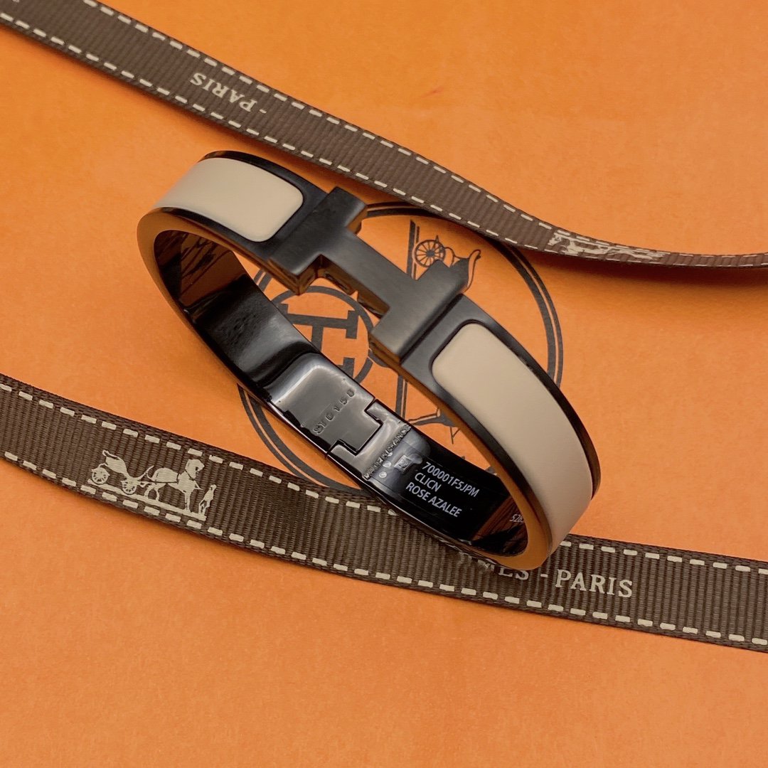 [BLUE TEARS]H BRACELET 12MM BLACK BEIGE CERAMIC