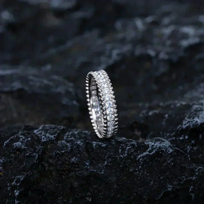 [BLUE TEARS]PERLEE DIAMOND SILVER RING