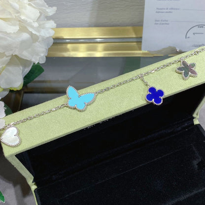 [BLUE TEARS]LUCKY SPRING SILVER BRACELET 4 MOTIF