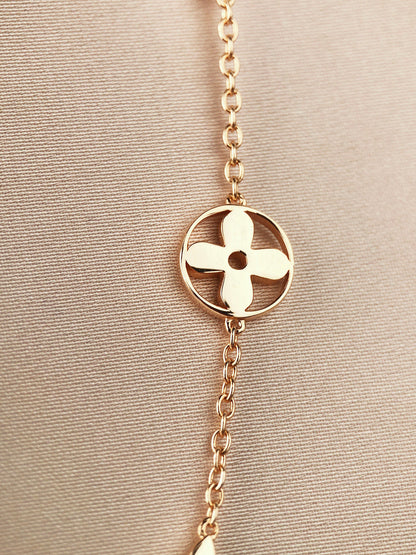 [BLUE TEARS]STAR AND SUN 7 MOTIFS GOLD BRACELET