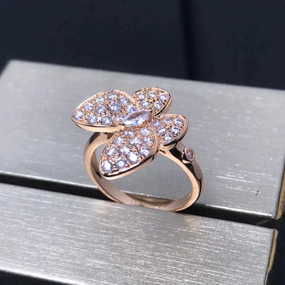 [BLUE TEARS]BUTTERFLY PINK GOLD DIAMOND RING