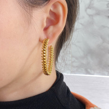 [BLUE TEARS]CLASH HOOP EARRINGS