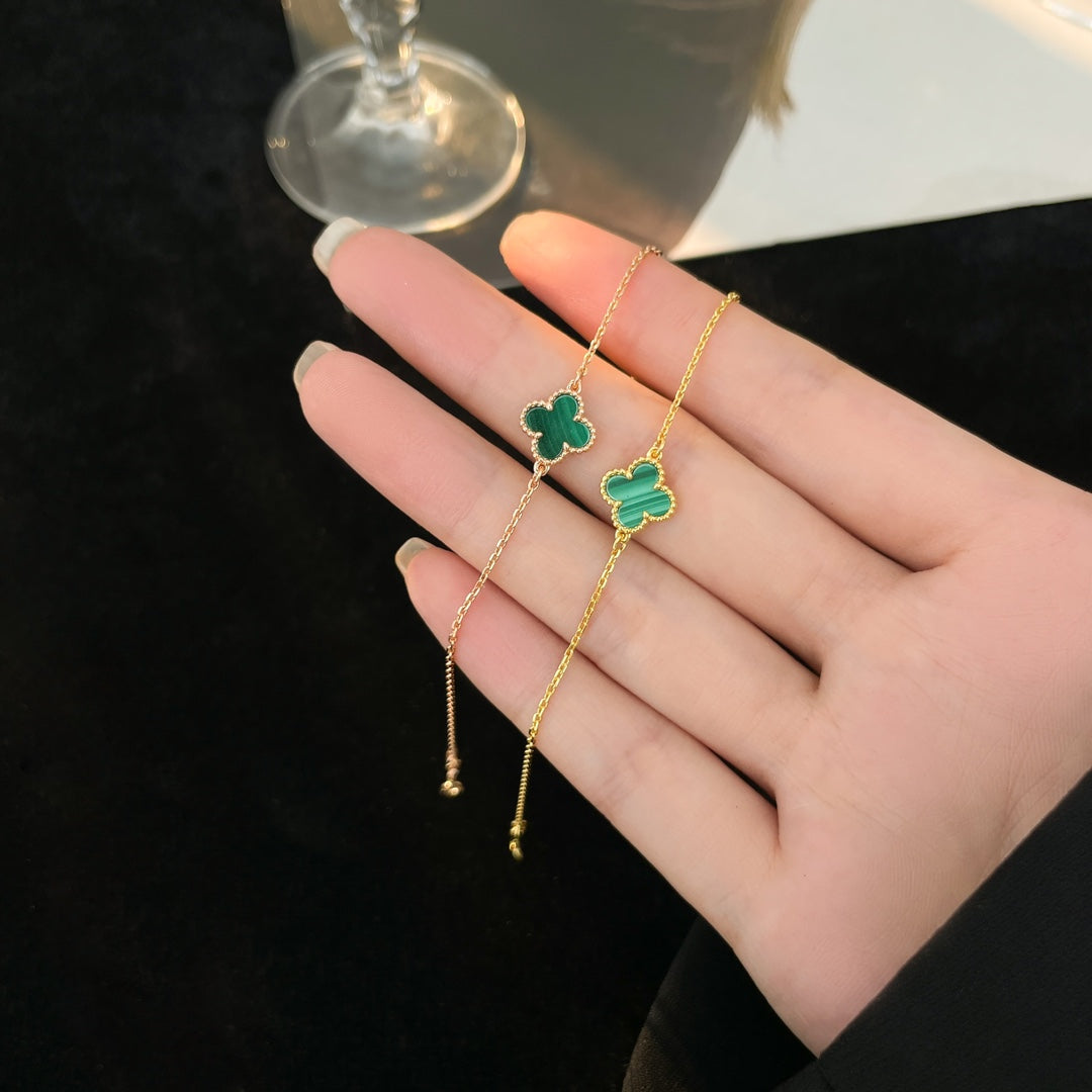 [BLUE TEARS]CLOVER BRACELET MALACHITE 1 MOTIF
