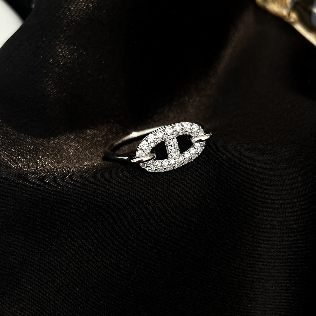 [BLUE TEARS]RONDE SMALL SILVER DIAMOND RING