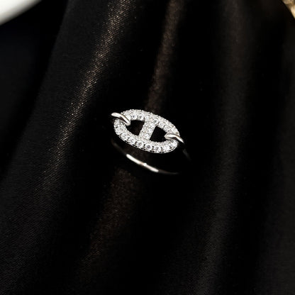 [BLUE TEARS]RONDE SMALL SILVER DIAMOND RING