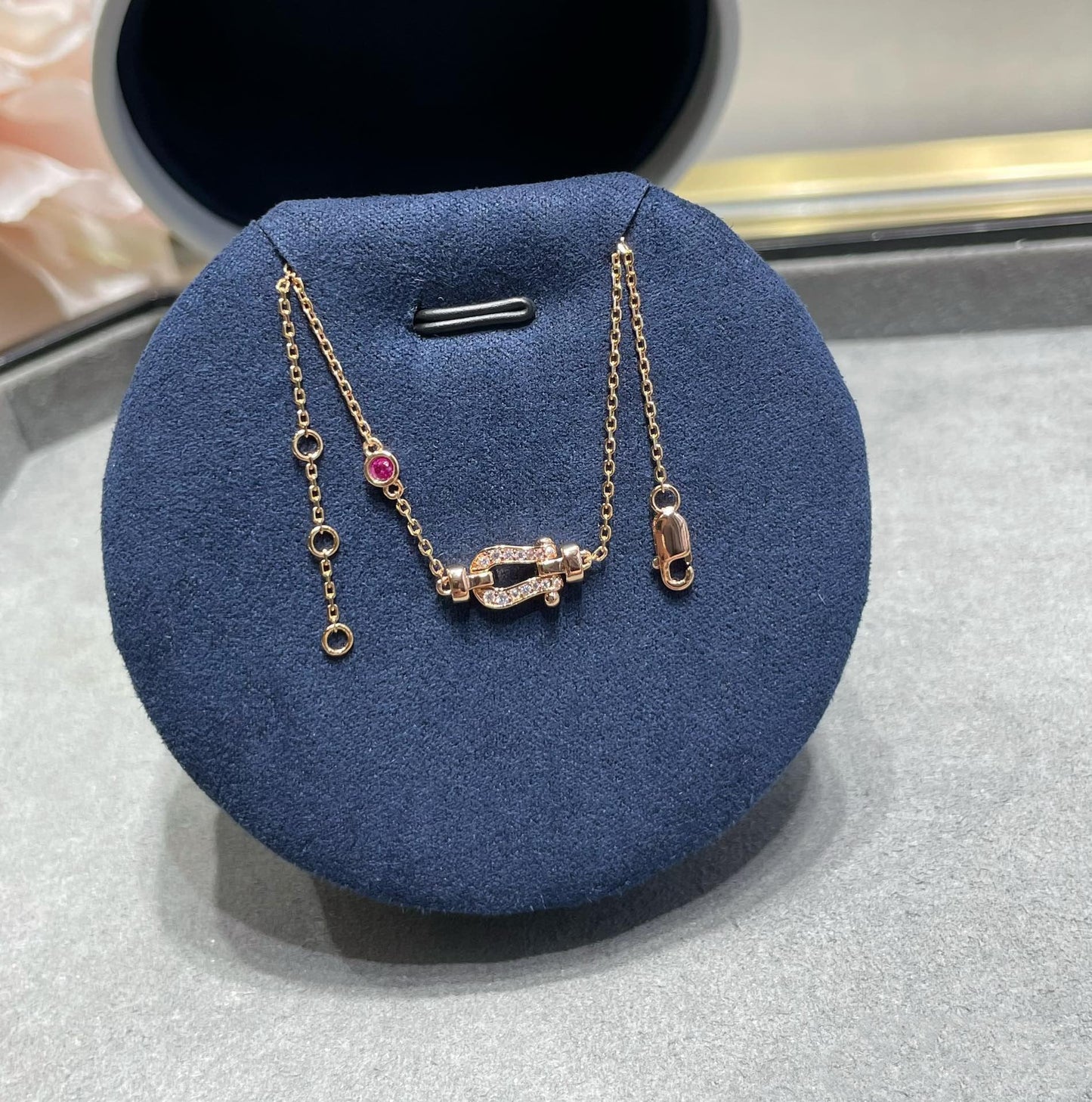 [BLUE TEARS]FORCE 10 DIAMOND CHAIN LINK PINK GOLD BRACELET