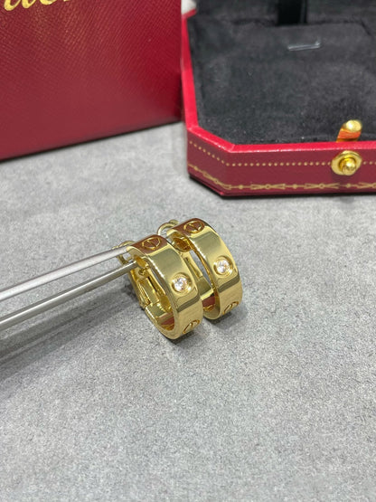 [BLUE TEARS]LOVE 5.5MM 1 DIAMOND EARRINGS