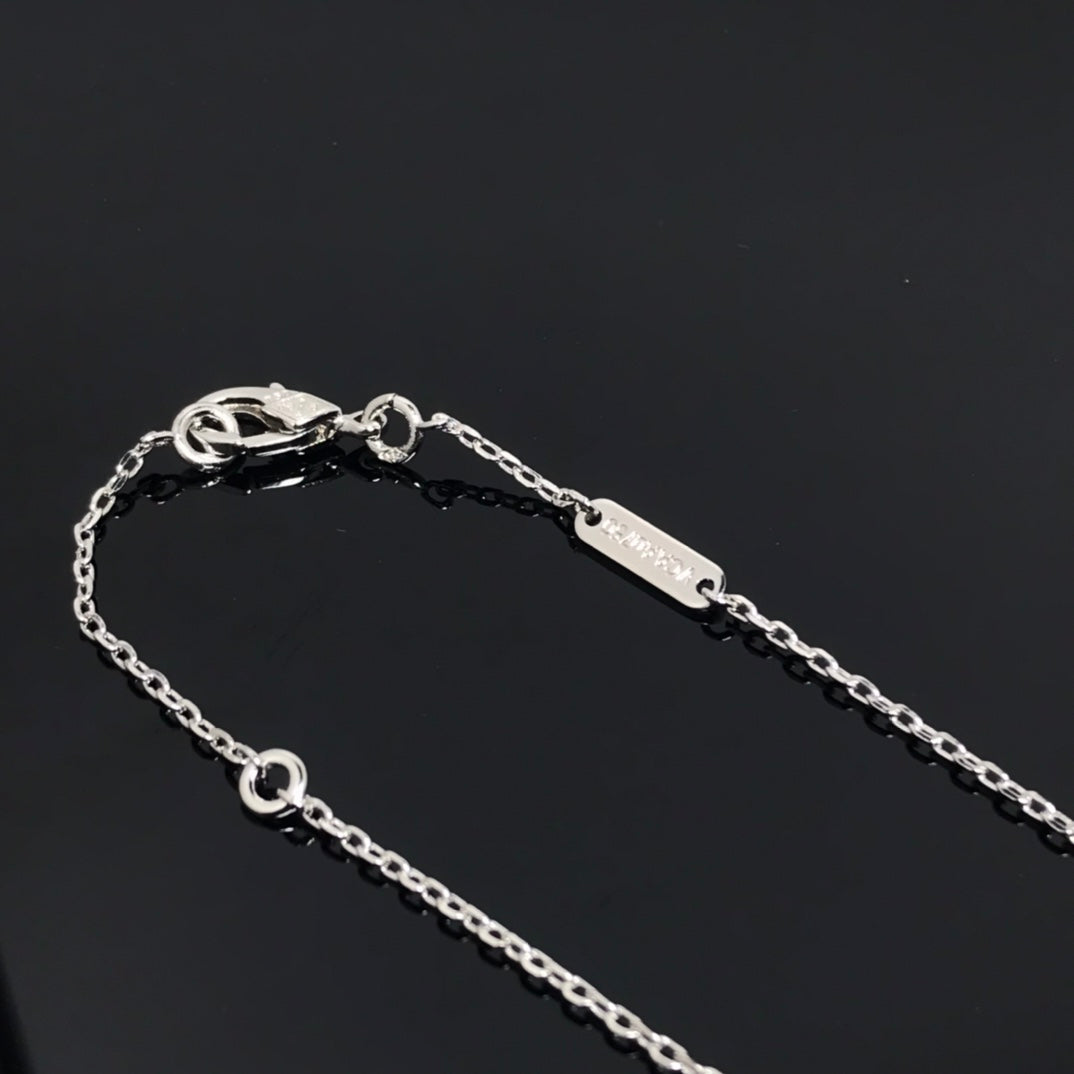 [BLUE TEARS]CLOVER PIETERSITE SILVER LONG NECKLACE