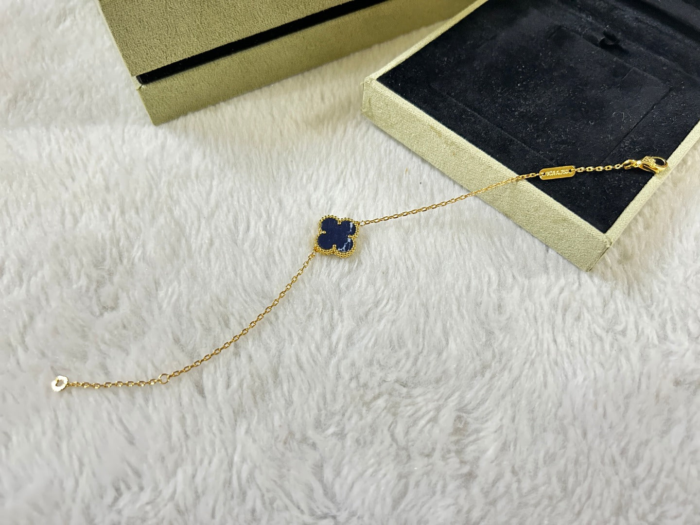 [BLUE TEARS]CLOVER 1 MOTIF PIETERSITE BRACELET