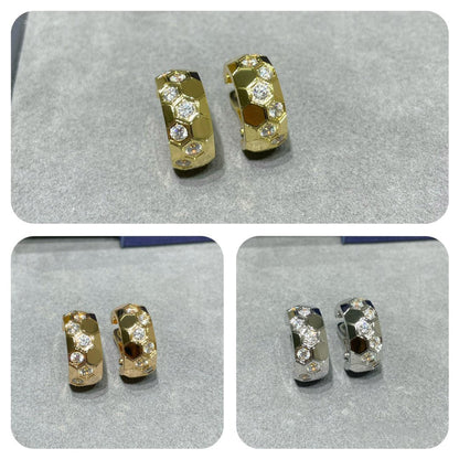 [BLUE TEARS]BEE LOVE DIAMOND HOOP EARRINGS