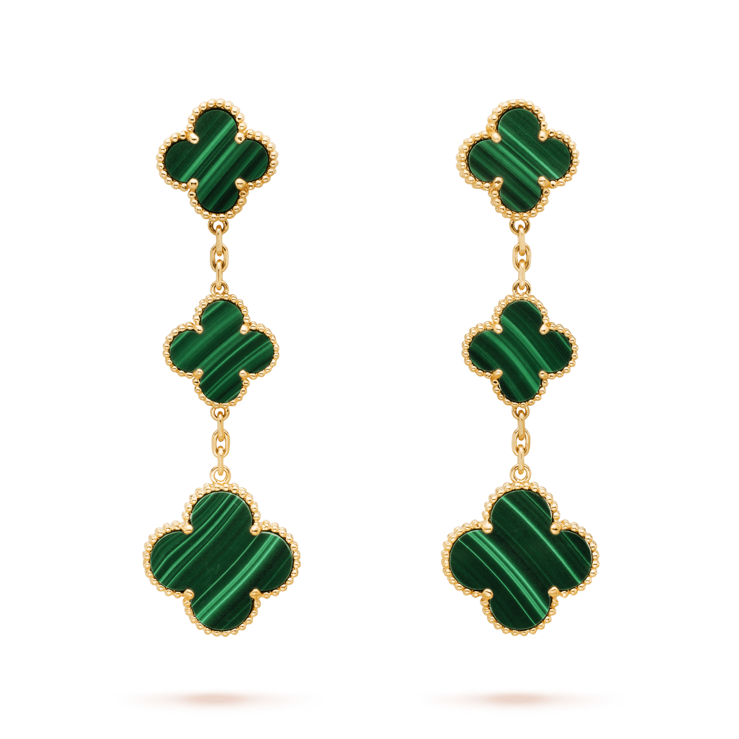 [BLUE TEARS]CLOVER MALACHITE 3 MOTIFS GOLD