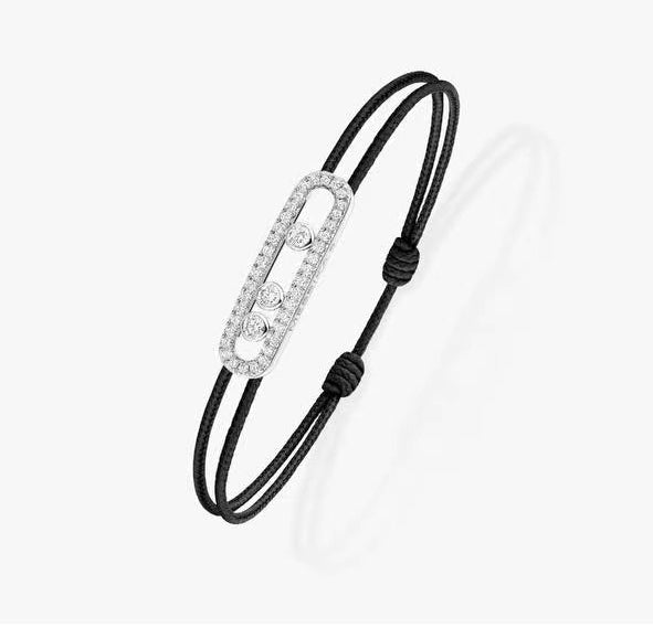 [Blue Tears Jewelry]Messika Care(s) pink cord pavé bracelet
