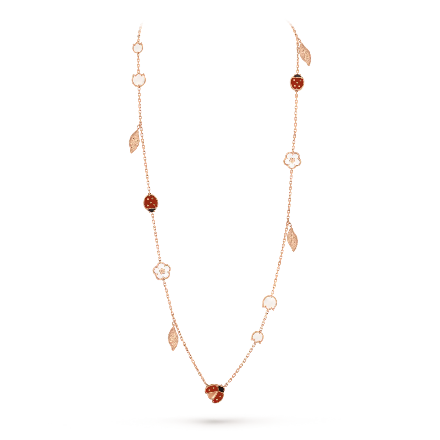 [BLUE TEARS]LUCKY SPRING 15 MOTIFS ROSE GOLD NECKLACE